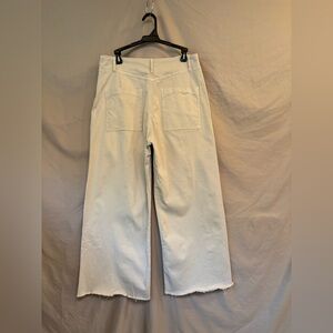 Zara Women's Wide Leg Cream Jeans